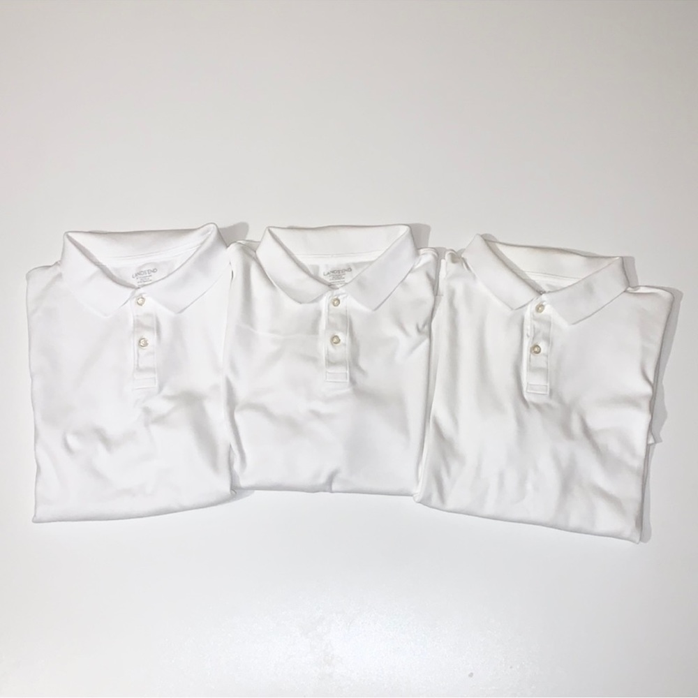 Bundle of Boys/Young Mens White Short Sleeve Uniform Polo Tops Size XL 15-16 yrs